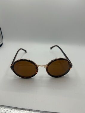 Calvin Klein Tortoiseshell Frame Sunglasses with Brown Lenses